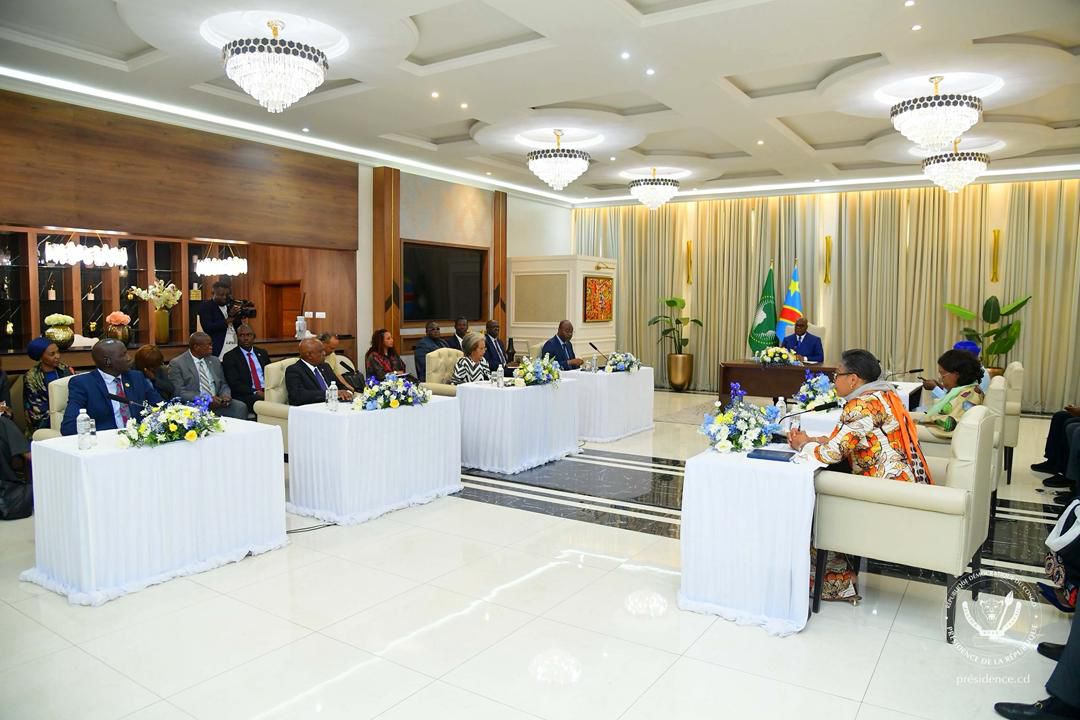 Le Président Félix Tshisekedi reçoit le panel des facilitateurs de l'Union Africaine